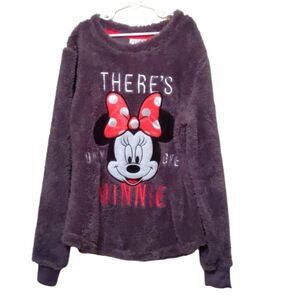 DISNEY Minnie Sweatshirt Plush Fluffy Medium